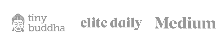 Tiny Buddha logo, Elite Daily logo, Medium logo